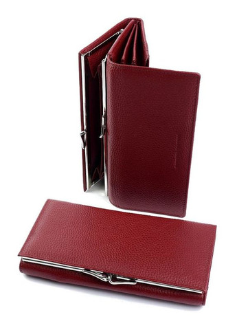 Жіночий шкіряний гаманець червоний No Brand (294629459)