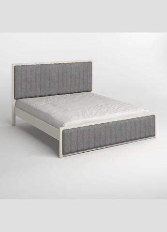 Двоспальне дерев'яне ліжко Відень (S2005Y50R)/Аляска 93 (Сірий) 140х200 см (MBG-11044) Mebigrand (368281124)