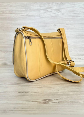 Женская сумочка желтая натуральная кожа 106032 No Brand (303925097)