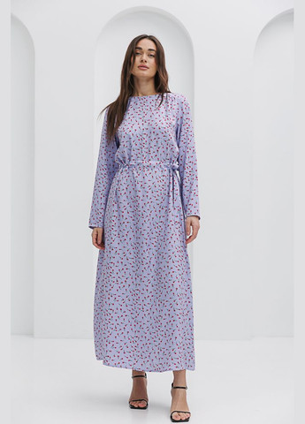 Фиолетовое длинное платье в цветочек Arjen