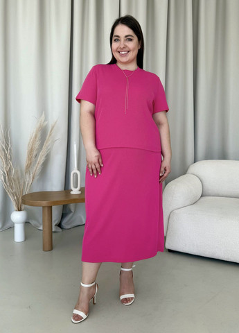 Костюм в рубчик футболка с юбкой Merlini Венцоне (323450681)