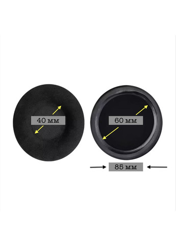 Амбушюры велюровые универсальные для наушников 85мм, 8.5см black черные No Brand (365777370)