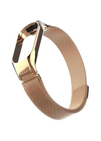 Ремінець Milanese Loop Design для Xiaomi Mi Band 5/6 Rose Gold No Brand (361077637)