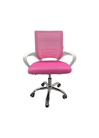 Крісло офісне 619 біло-рожеве Bonro (349820324)