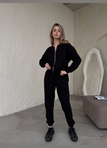 Жіночий весняний костюм з джогерами Чорний No Brand (326842444)