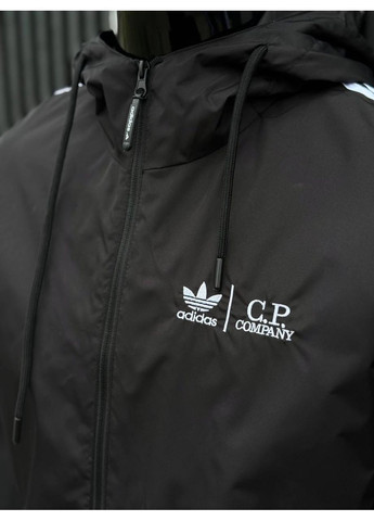 Черная демисезонная весенняя мужская спортивная куртка /c.p. company adidas
