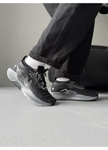 Кросівки жіночі та чоловічі Nike Zoom Pegasus Trail 5 GTX Gore-Tex Black Grey | Найк Зум Пегас Трейл 5 чорні No Brand чорні демісезони (372463766)