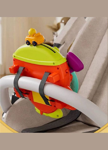 Музыкальный автотренажер 840 с музыкой и креплением для коляски Оранжевый Limo Toy (327796841)