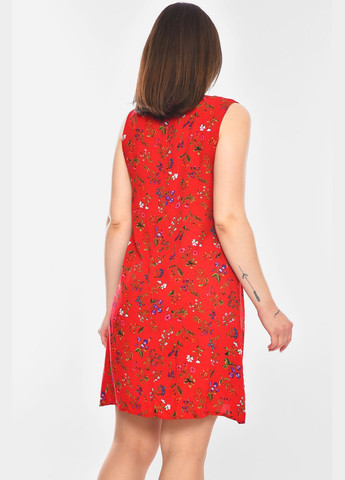 Сарафан жіночий червоного кольору з принтом Let's Shop (329296097)