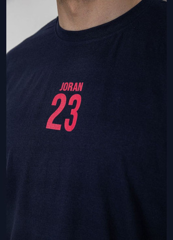 Темно-синяя футболка мужская с принтом, 244r7024 Andi