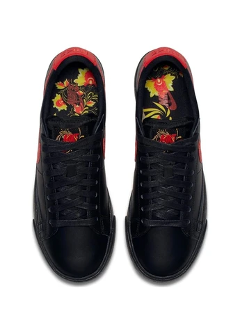 Кеди жіночі чорно-червоні AJ1689-001 Nike BLAZER LOW FLORAL чорні (397001463)