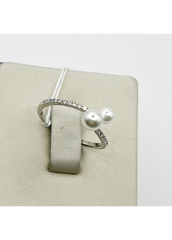 Кольцо серебряное с жемчугом и кубическим цирконием 17 1,28 г No Brand (370142329)