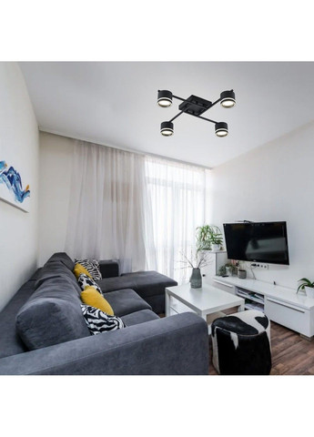 Люстра GELA 4R 600x600x120 мм Чорна на 4 лампи GX53 ESLLSE (317744250)