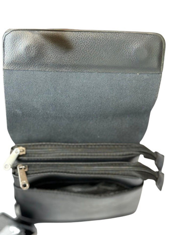 Мужская сумка на плечо в черном цвете из натуральной кожи No Brand (364100357)