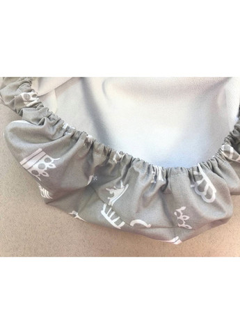 Простирадло бавовняне в коляску "Корони на сірому" Moontime (366037122)