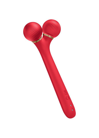 Электронный ультразвуковой ролик для лица Sonic Facial Roller 4в1 red GESKE (341526307)