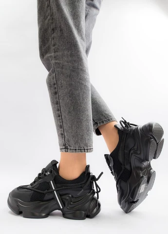 Кроссовки женские Fashion чёрные всесезоны (282923894)