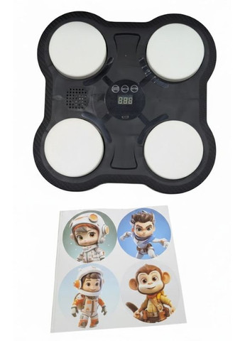 Настільна мішень для боксу з LED підсвічуванням та музичним супроводом Чорна (3104618391) No Brand (372466629)