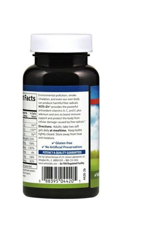 Aces + Zn 60 Soft Gels Carlson Labs (316713662)