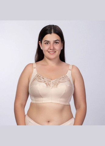 Бежевый бюстгальтер без косточек с мягкой чашкой Elita без косточек