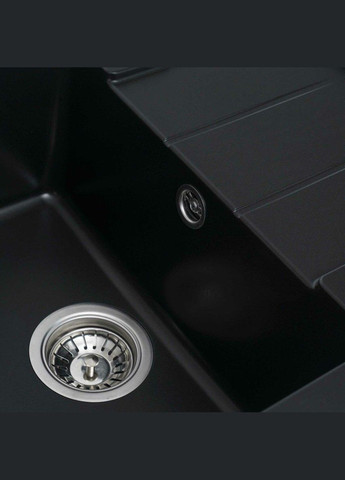 Гранитная мойка для кухни 6550 INTENSO матовая Черная Valeso (342069793)