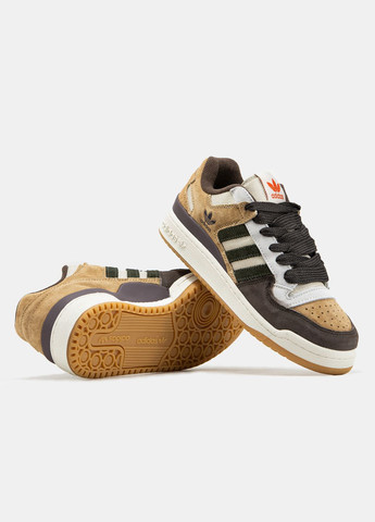 Коричневі Осінні кросівки чоловічі adidas forum 84 low brown | адідас форум 84 низькі коричневі No Brand