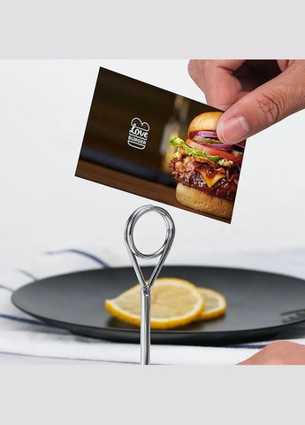 Тримач номерків на стіл Веркус 10,5 см чорного кольору. Тримач меню на стіл REMY-DECOR (298427210)