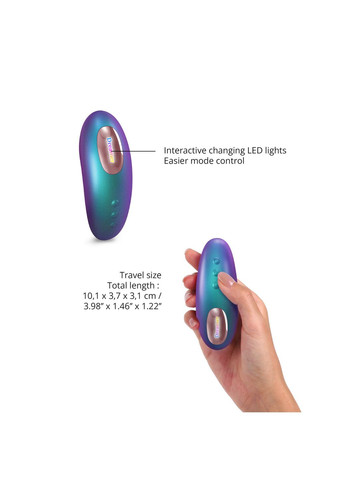 Вакуумный клиторальный стимулятор DREAMER – IRIDESCENT TURQUOISE, ласки язычком, пульт - CherryLove Love To Love (332209299)