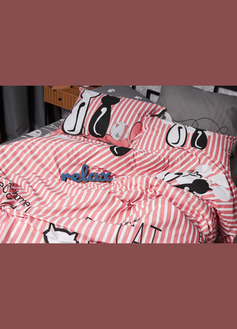 Комплект постільної білизни Бязь Gold Люкс сімейний 143х210х2 наволочки 4х70х70 (MS-820003249) Moon&Star Cat (288043958)