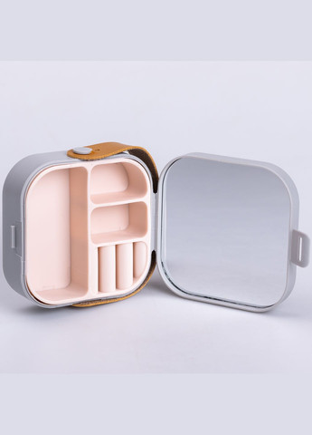 Міні-скринька для прикрас Mini Box з дзеркалом 9х9х3,8 см, Yiwu (325428338)