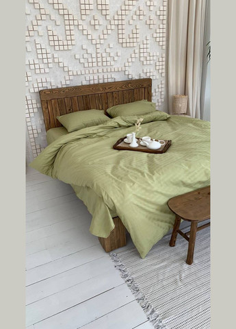 Полутораспальный КПБ микро страйп сатин "Лайм" (145х210, 70х70) Glav Textile (297365335)