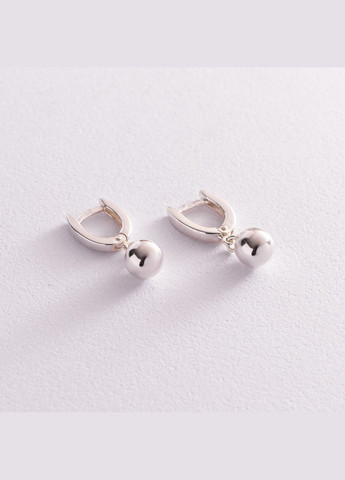 Серебряные серьги Шарики 123119 Oniks (276775544)