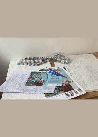 Картина по номерам Французский завтрак Картины в цифрах Розы круассан Набор для рисования GX43751 Rainbow Art (308989077)