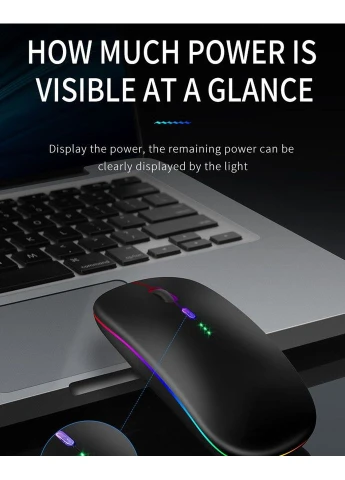 Бездротова комп'юторна миша яка перезаряджається Біла Bluetooth Mouse USB No Brand (375227053)