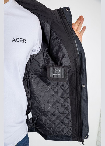 Темно-синяя демисезонная куртка мужская демисезонная с капюшоном 214r61035 Ager Куртка