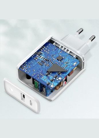 Зарядний пристрій CD170 36W USB + TypeC Charger (White) (60468) Ugreen cd170 36w usb + type-c charger (white) (268144361)