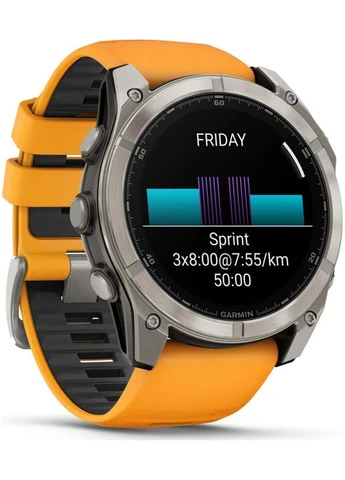 Смарт-часы fenix 8 51mm, AMOLED, Saph, Ti/Bare/Grpht, SparkOrg/GrphtBd, (010-02905-11) Garmin (391472711)