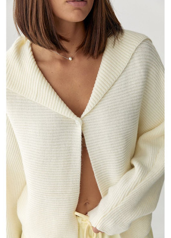 Молочный демисезонный кардиган Lurex