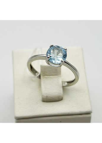 Кольцо серебряное с голубым топазом 18 1,85 г No Brand (370142580)