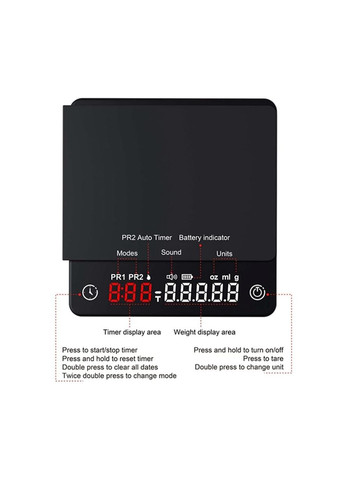 Ваги Precision Espresso Scale КС200 для кави (R-КС200-VS) Bside (303348250)