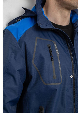 Синяя куртка мужская демисезонная с капюшоном, 244rl-2515al Ager