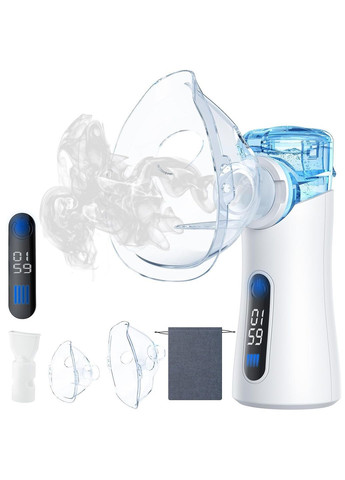 Інгалятор ультразвуковий акумуляторний 4.3х6.1х12.1 см білий Amazon (362045842)