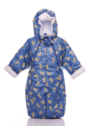 Комбінезон для хлопчика Трансформер на флісі із Зайчиком синій 86 см (37042) BABYKROHA (297200456)