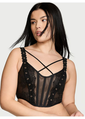 Чорний демісезонний комплект (бюстгальтер, трусики) Victoria's Secret