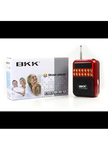 Радіоприймач з FM USB MicroSD BKK B872 радіо на акумуляторі Червоний No Brand (323486486)