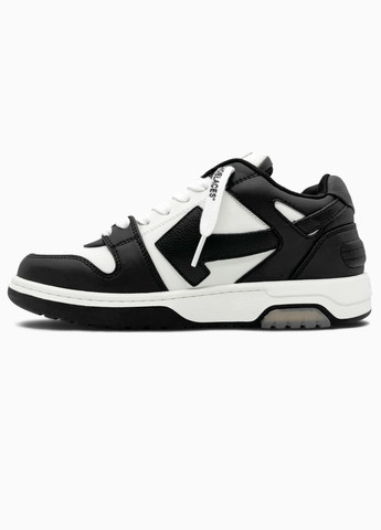 Чорні Осінні кросівки чоловічі і жіночі off-white out of office black white | офф-вайт чорні No Brand