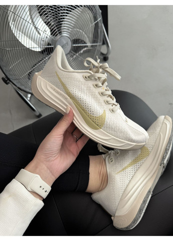 КРОССОВКИ ЖЕНСКИЕ NIKE AIR PEGASUS ROAD RUNNING BEIGE / WHITE НАЙК АИР No Brand белые демисезоны (367114971)