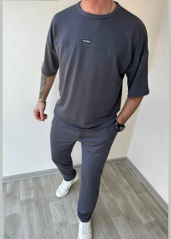 Графітовий костюм (футболка+штани) Fashion