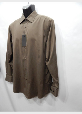 Оливковковая (хаки) кэжуал рубашка однотонная Murano