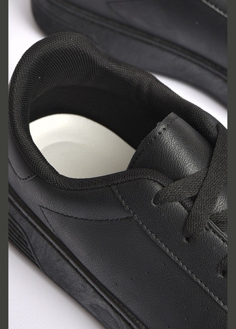 Чорні Осінні кросівки чоловічі чорного кольору на шнурівці Let's Shop